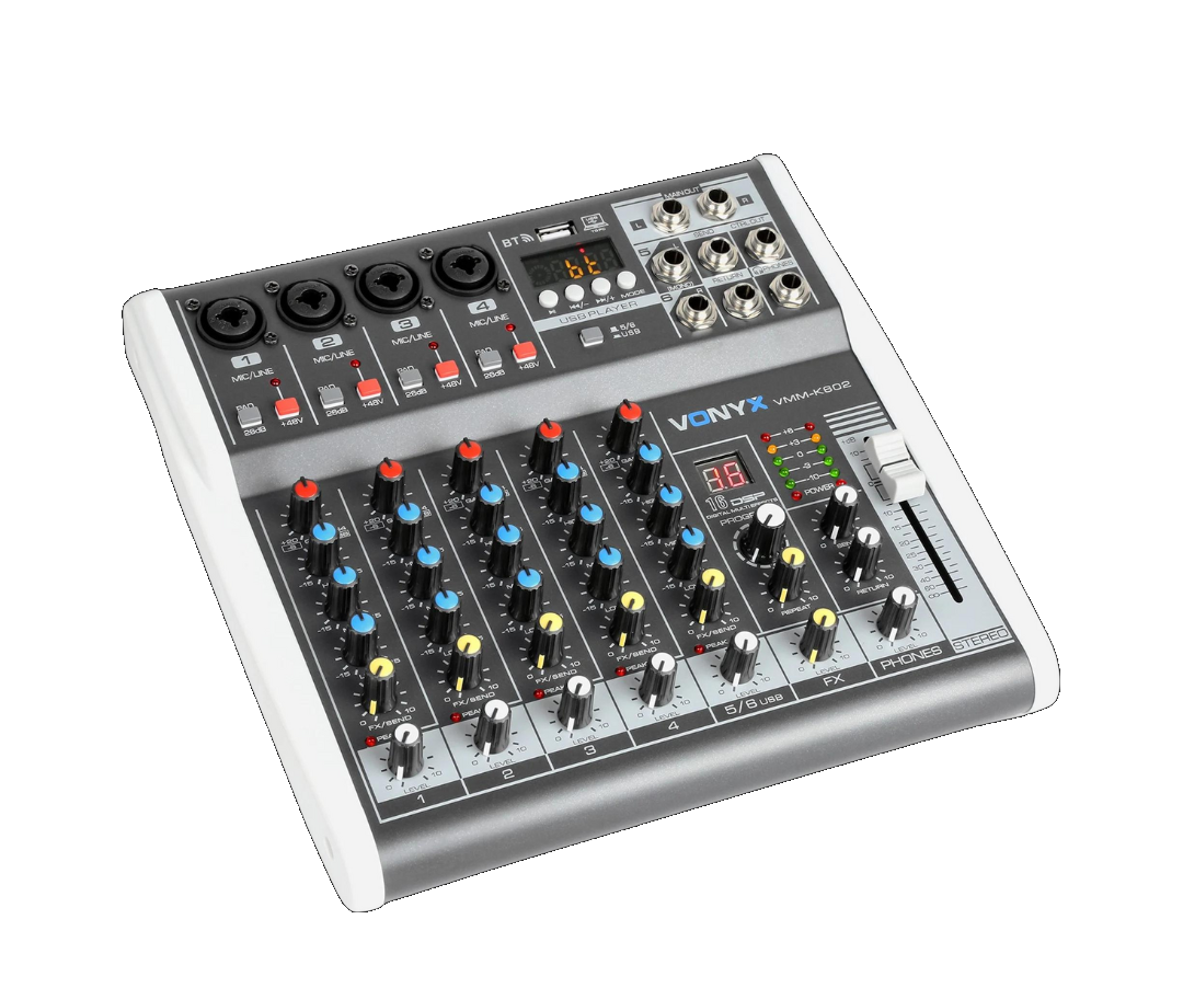 Mixer Huren | Vonyx K602 – 6 Kanalen met Bluetooth