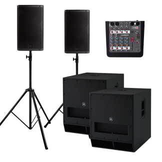Audiopakket XL | Tot 200 Personen – Speakers, Subwoofers & Mixer